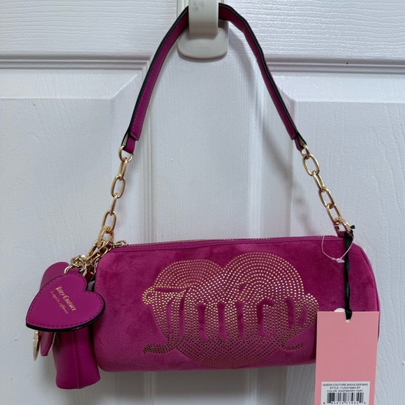 NWT Juicy Couture “Queen Couture” Pink (Raspberry) Shoulder Bag - Picture 1 of 5